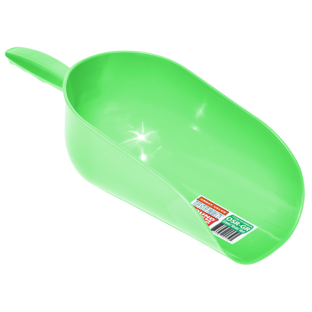 Tuff Stuff open round feed scoop - green