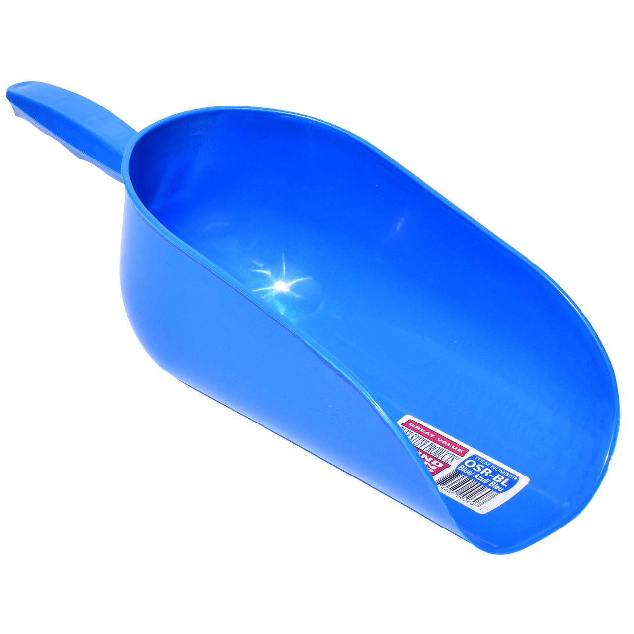 Tuff Stuff open round feed scoop - blue