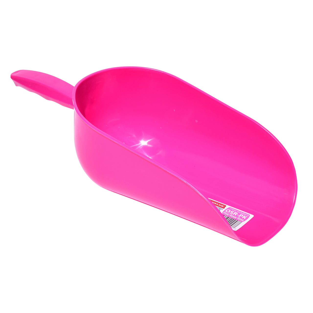 Tuff Stuff open round feed scoop - pink