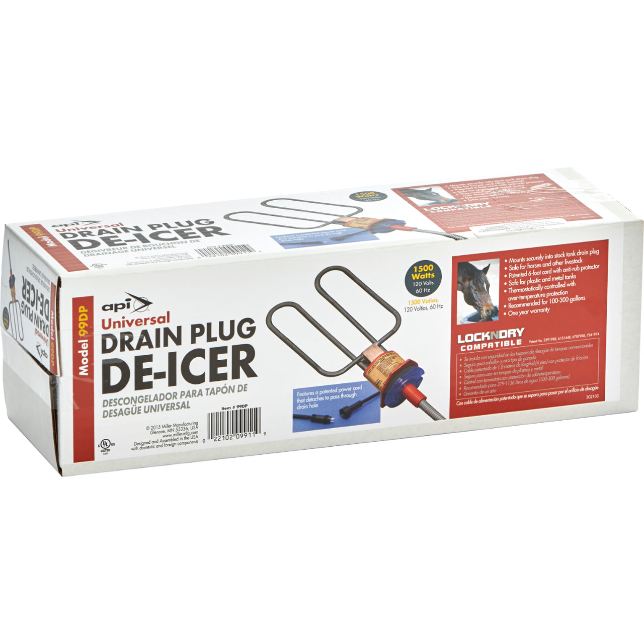 Universal Drain Plug De-Icer 1500 Watt