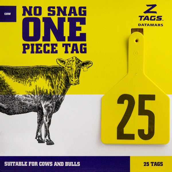 Z Tags 1 piece cow printed (25 units-package)
