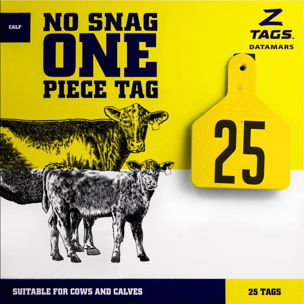 Z Tags 1 piece calf printed (25 units-package)