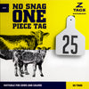 Z Tags 1 piece calf printed (25 units-package)
