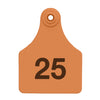 Allflex Large Complete Numbered Tags (Orange) 25 pack