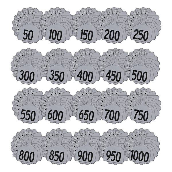 Z Tags Feedlot Pre-Printed Tags Numbered 1-1000 (Grey) - Feedlot Tags Pre-Printed Tags Numbered 1-1011 Z Tags - Canada