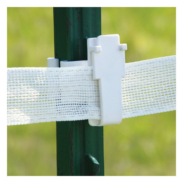 Patriot White T-Post Wide Tape Insulator (25 Pack) - Fencing Patriot - Canada