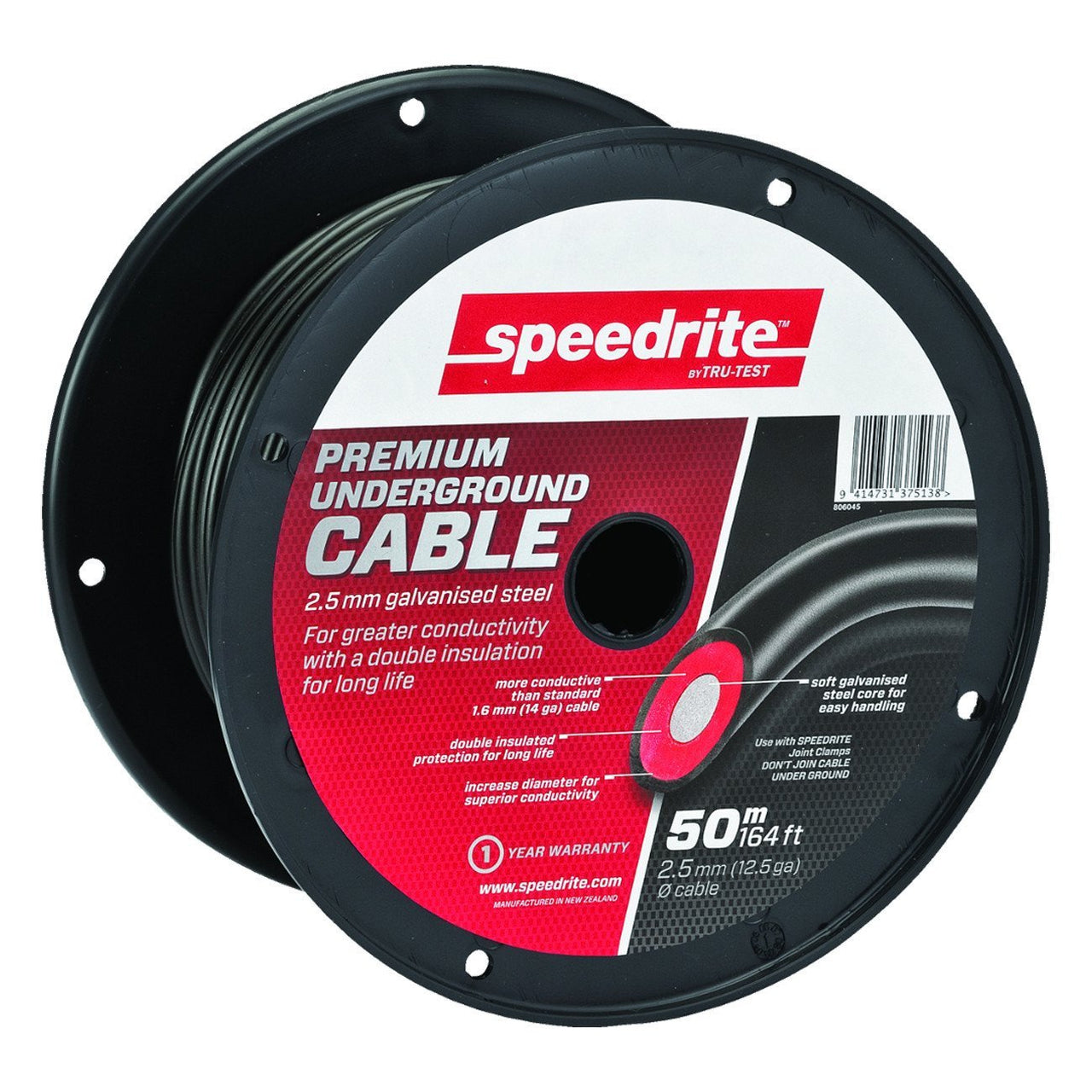 Speedrite Premium Underground Cable 12 1/2Ga (2.5Mm ) X 165 (50M) - Fencing Speedrite - Canada