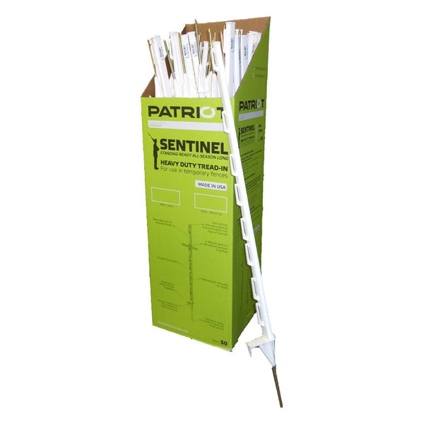 Patriot Sentinel Plastic Tread In Post White (50 Per Box) - Fencing Patriot - Canada