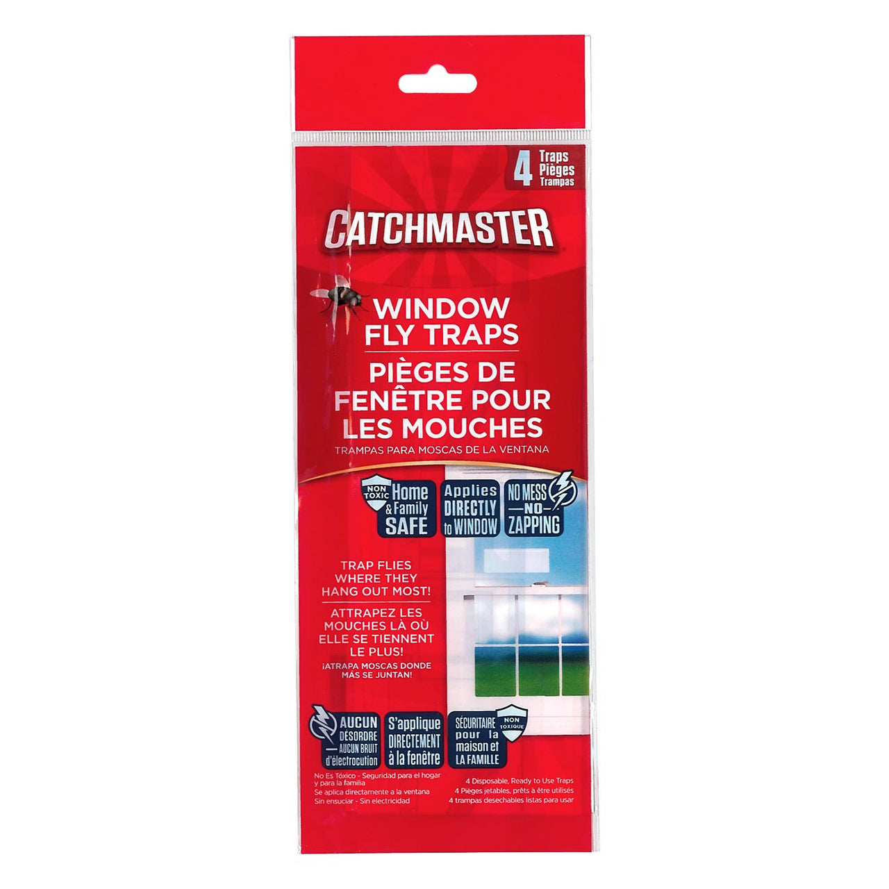 Catch Master Clear Fly Window Trap (4 Pack) - Pest Control Catch Master - Canada