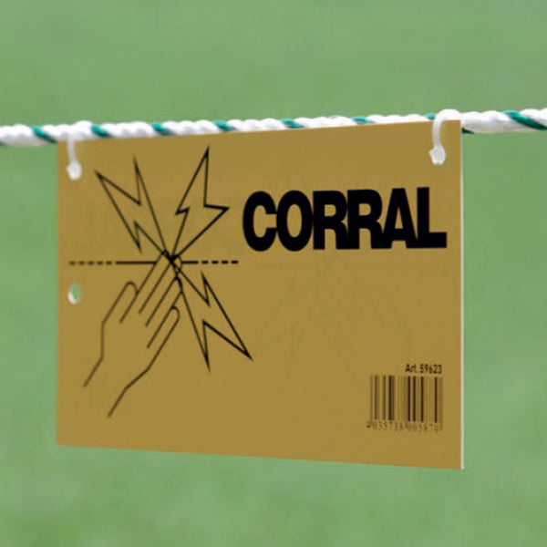 CORRAL warning sign electric fence