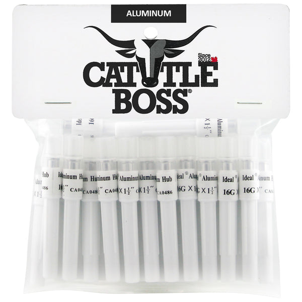 Cattle Boss Aluminum Hub Needles (25 Pack) 16 X 1 1/2 - Drug Administration Cattle Boss - Canada