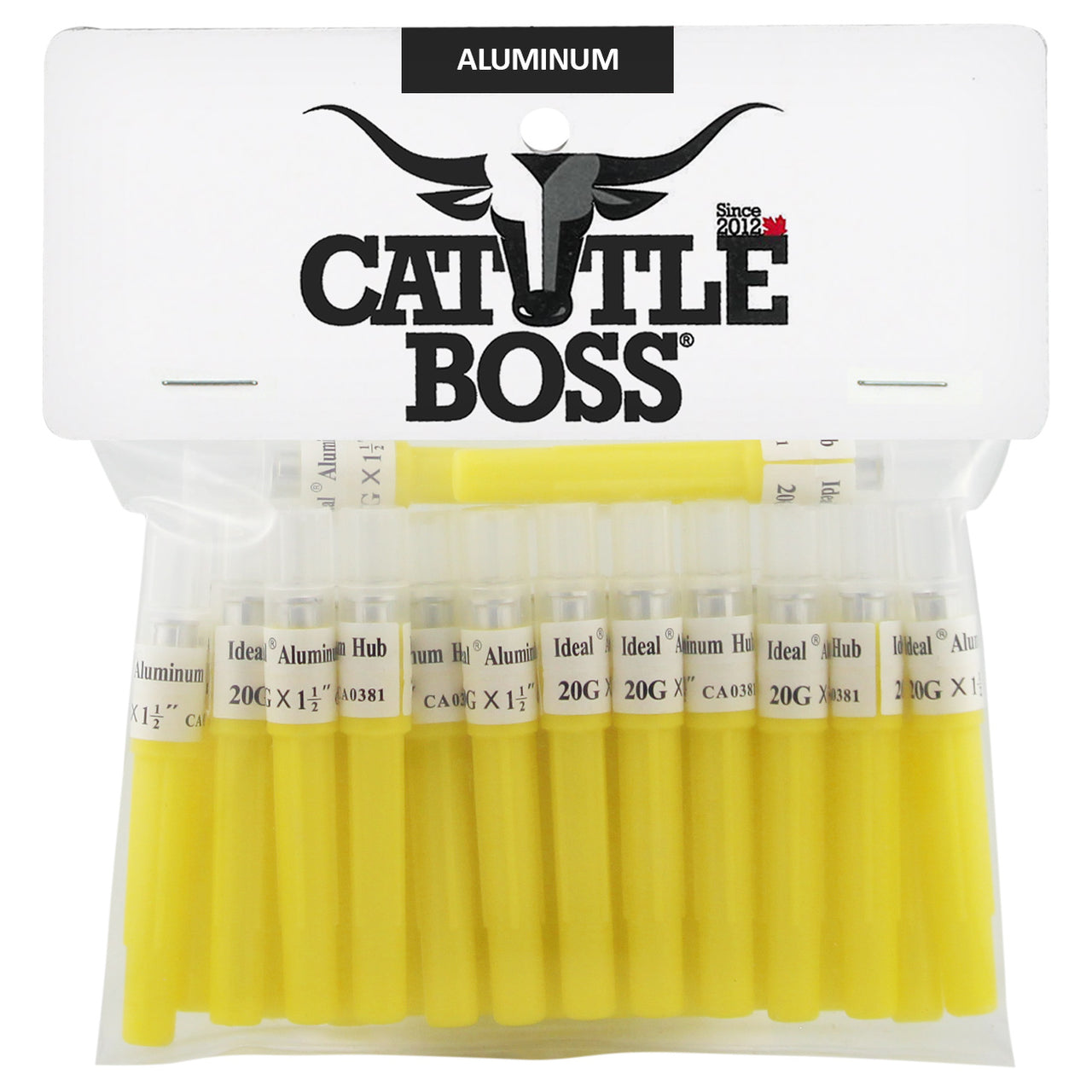 Cattle Boss Aluminum Hub Needles (25 Pack) 20 X 1 1/2 - Drug Administration Cattle Boss - Canada