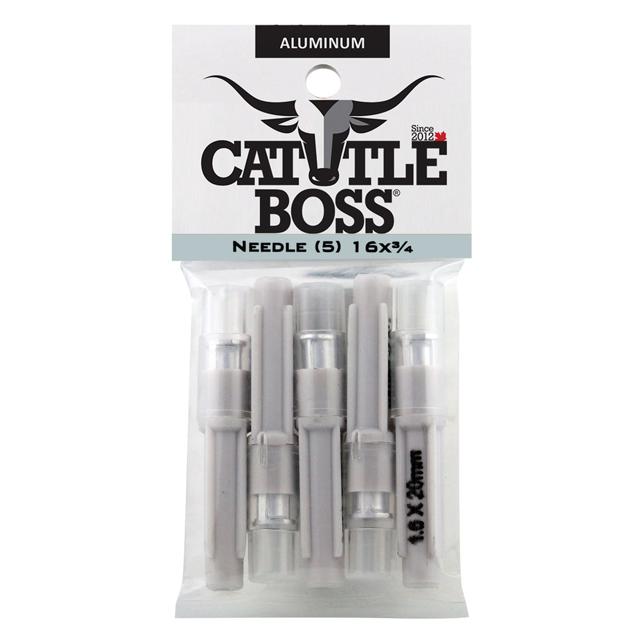 Cattle Boss Aluminum Hub Needle (5 Pack) 16 X 3/4 - Drug Administration Cattle Boss - Canada