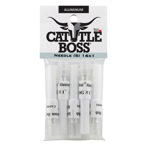 Cattle Boss Aluminum Hub Needle (5 Pack) 16 X 1 - Drug Administration Cattle Boss - Canada