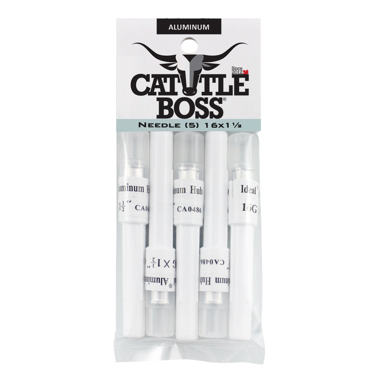 Cattle Boss Aluminum Hub Needle (5 Pack) 16 X 1 1/2 - Drug Administration Cattle Boss - Canada