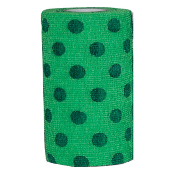Andover Powerflex 4X15 Neon Green/blue Dots - Wound Dressing Andover - Canada