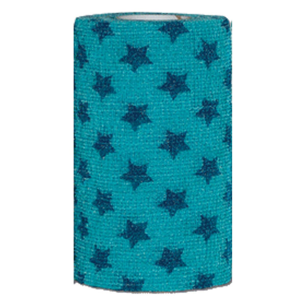 Andover Powerflex 4X15 Teal/blue Stars - Wound Dressing Andover - Canada