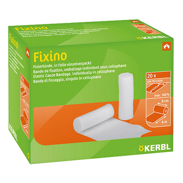 Kerbl Elastic Gauze Bandage Fixino 8 Cm X 4 M 20/box - Gauze Self-Adhering Wrap Bandage Cotton Pad Sanitary Cotton Kerbl - Canada