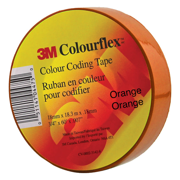 3M Colourflex Coding Tape 3/4X60 (Orange) - Wound Dressing 3M - Canada