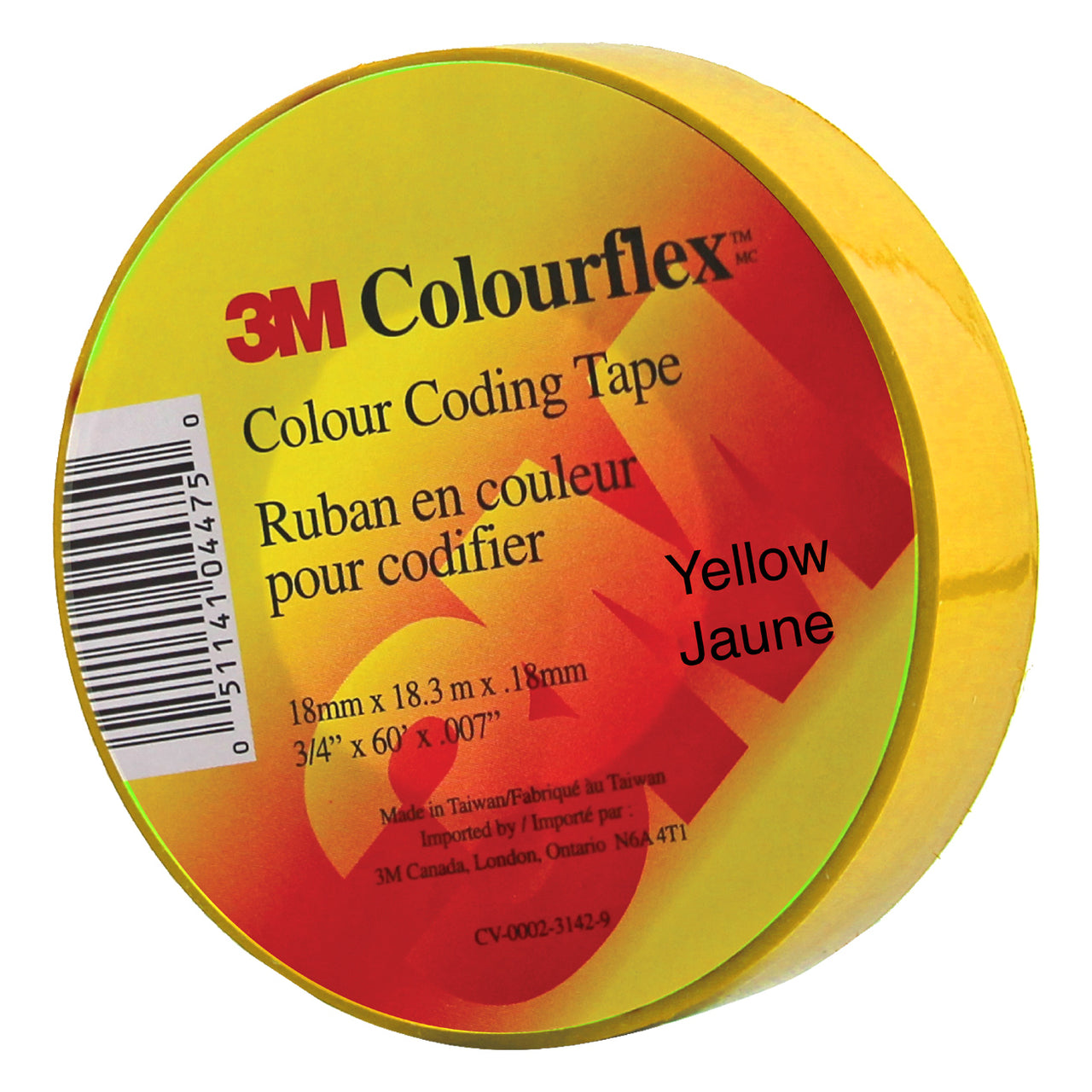 3M Colourflex Coding Tape 3/4X60 (Yellow) - Wound Dressing 3M - Canada