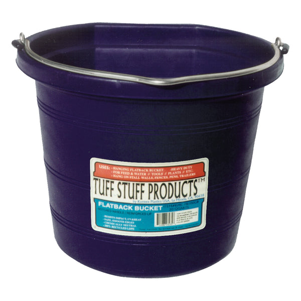 Tuff Stuff Flat Back Pail 20 Qts (Purple) - Buckets Pails Feeders Scoops Tubs Bottles Tuff Stuff - Canada
