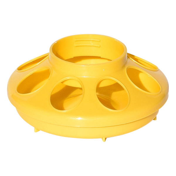 Tuff Stuff Enclosed Poultry Feeder 2 Lbs Bases (Yellow) - Plastic Poultry Feeders Tuff Stuff - Canada