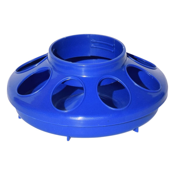 Tuff Stuff Enclosed Poultry Feeder 2 Lbs Bases (Blue) - Plastic Poultry Feeders Tuff Stuff - Canada