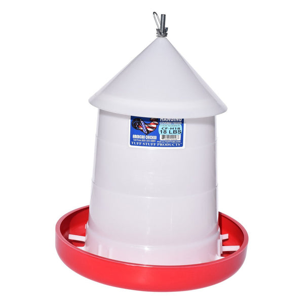 Tuff Stuff Poultry Hd Cover Feeder / Hanger - 18Lbs - Poultry Feeders Drinkers Tuff Stuff - Canada