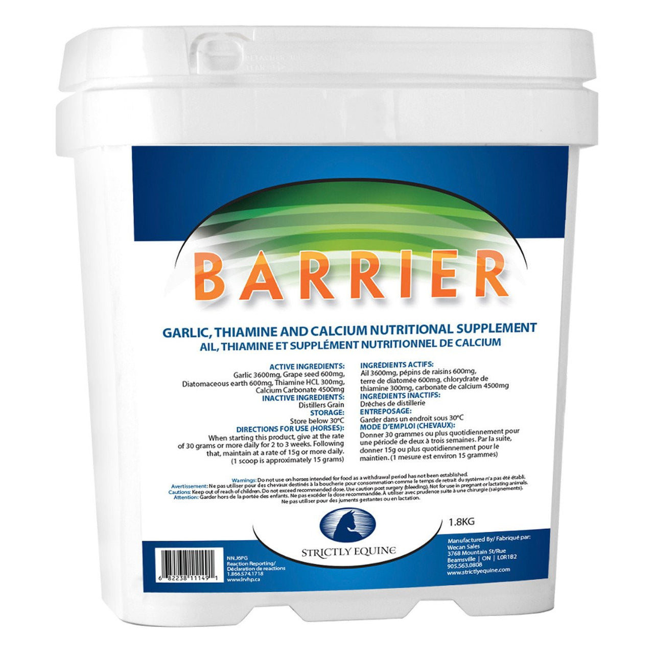 Strictly Equine Barrier 1.8Kg - Equine Supplements Strictly Equine - Canada