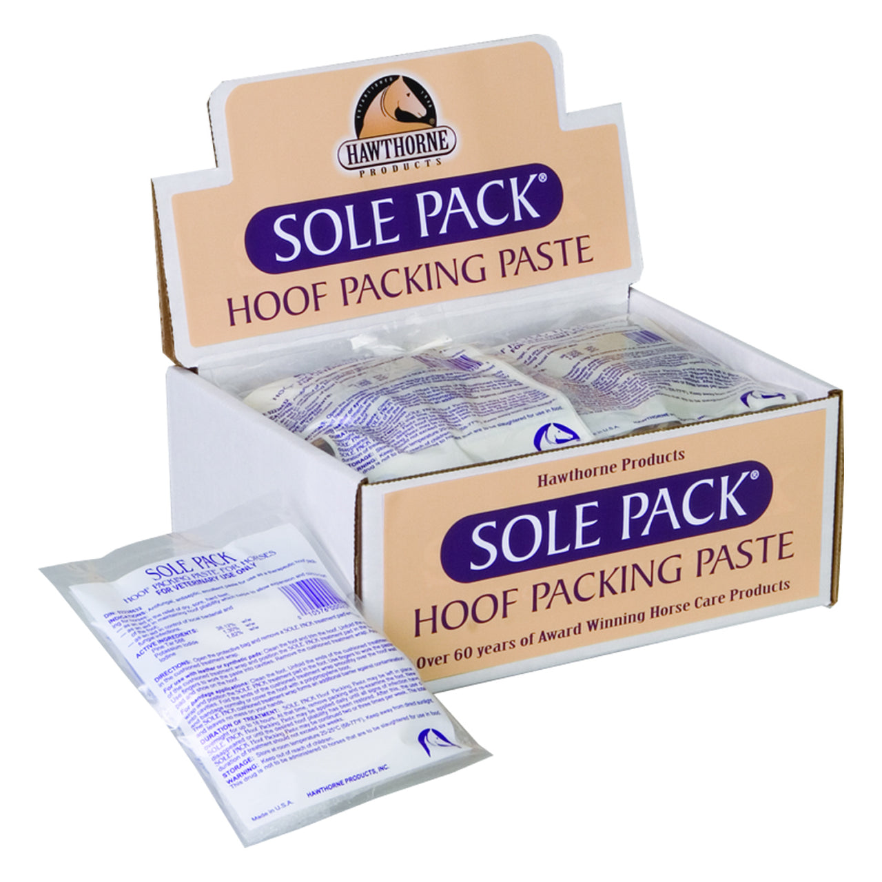 Hawthorne Sole Pack Hoof Dressing (5 Sizes/presentations) - 56.7G Pouches - Pharmaceuticals Hawthorne - Canada