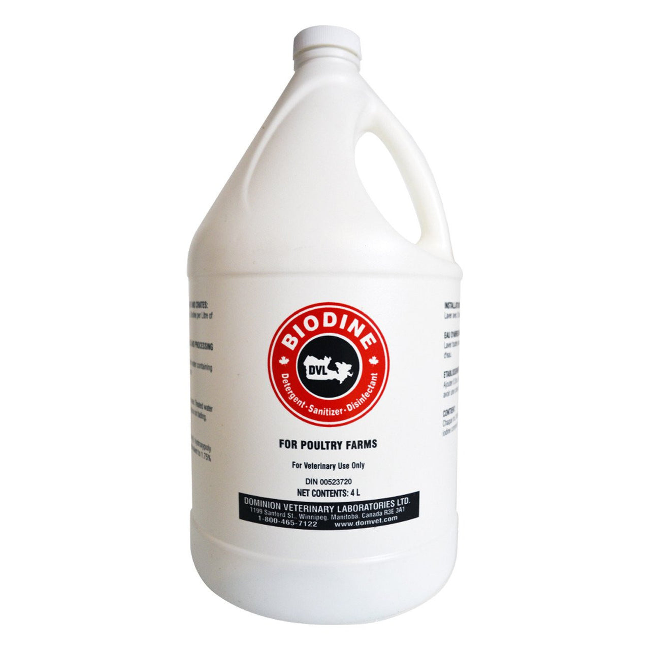 Dvl Biodine/dairy Dine (Titratable Iodine 1.75%) 4L - Parasiticides Dvl - Canada
