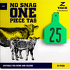 Z Tags 1 piece calf printed (25 units-package)
